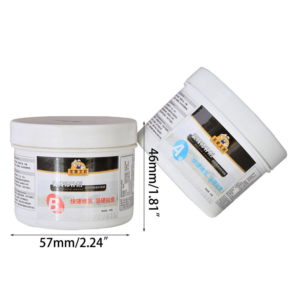 2 шт. Белая керамическая ремонтная паста, эффективный прочный клей для затирки швов напольной плитки, средство для ремонта плитки, герметик для зазоров граффити, плитка