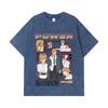 275 GSM Washed T-shirts 100% Cotton Chainsaw Man V1 Power Print Unisex Heavy Cotton T Shirt