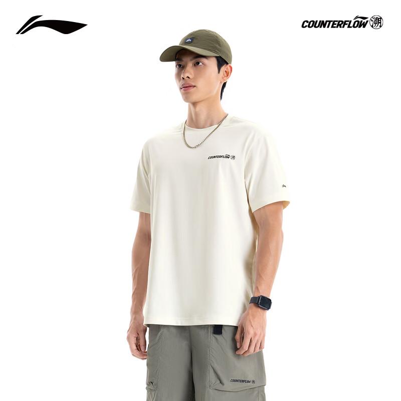 Li-Ning Мужская быстросохнущая футболка для активного отдыха CF ATSW031