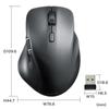 Sanwa Supply Silent Wireless Mouse (with Side Wheel, 5 Buttons, Black) MA-WBS524BK