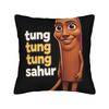 Tung Tung Tung Sahur Funny Meme Pillow Case  Graphic Pillow Cover For Wedding Party Home Decor Cute Funny Pillowcases