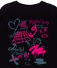 ASTRAL PROJECTION Graffiti Supima Cotton Round Neck Short Sleeve T-Shirt_Black