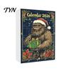 Collectible Christmas Ornaments Advent Calendar, Ape Series 24 Day Countdown Box with Acrylic Pendants, Festive Tree Hanging for Holiday Home