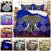 Bohemian Ethnic Style Elephant Bed Three-Piece Quilt Cover Wish Sheet