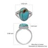 Натуральный 10X14 мм овальный бирюзовый драгоценный камень стерлингового серебра 925 пробы с разделенным хвостовиком кольца для женщин и девочек