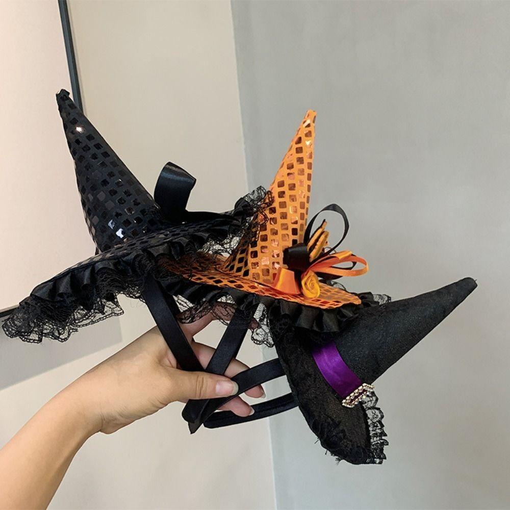 Cartoon Witch Hat Party Decorations Headband Fashion Hair Hoop Halloween