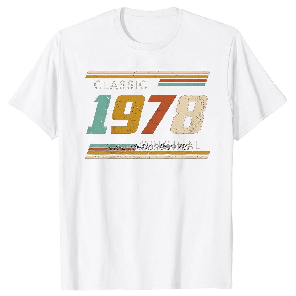 Изготовлена в 1978 году Оригинальные детали состарились до совершенства Ретро Мода Футболка Повседневная Базовая Футболка Мужская Футболка Топ