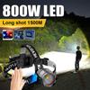 800W Powerful LED Headlamp Super Bright Headlights Motion Sensor Head Lights Zoomable Lamp Fluorescent Lights Adjustable Lantern Rechargeable