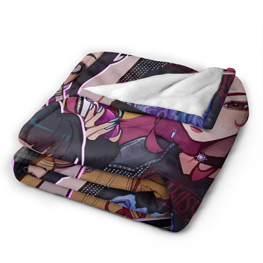 KPop Demon Hunters Korean Girls Plush Blanket Kids Flannel Throw Blanket For Bedroom Super Soft Custom Quality Bedspread