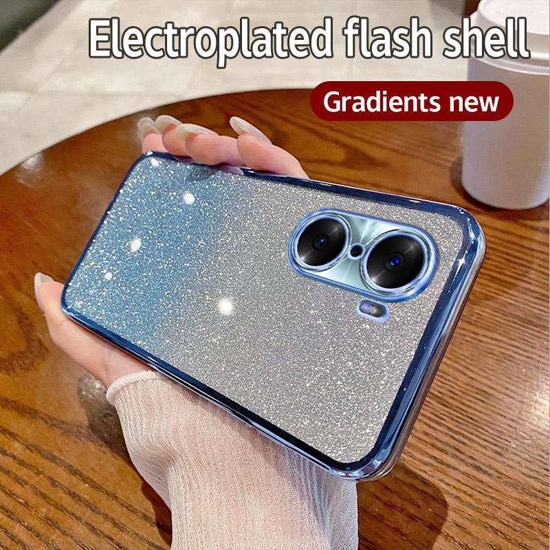 Чехол для Honor 60 Pro Чехол для телефона Honor TNA-AN00 с блестящим покрытием, силиконовый чехол для объектива камеры, мягкая задняя крышка