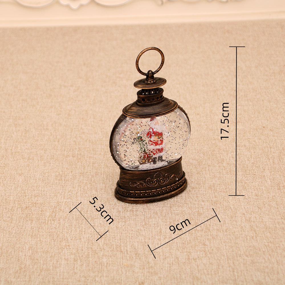 Ретро Рождественский фонарь: Светящаяся бутылка-лампа Санта-Клауса с музыкальными украшениями