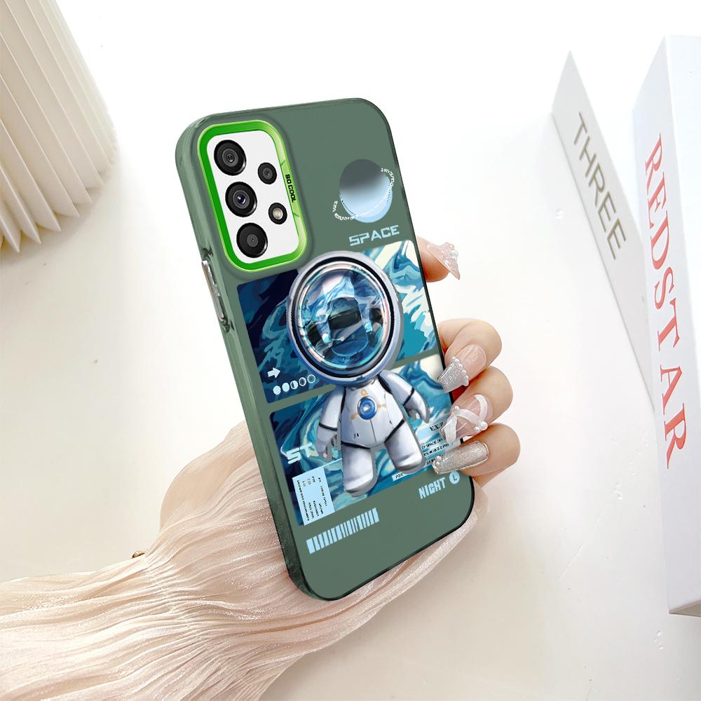 Окрашенный узор, цветной серебристый, двухсторонний, жесткий, противоударный чехол для телефона Samsung