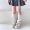 Sweet Girls Candy Color Korean Kids Leg Warmers Knitted Foot Cover Children Solid Autumn Winter Elastic Versatile Elephant Socks