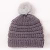 New baby knitted pullover hat, children's autumn and winter hairball warm hat, baby wool hat
