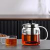 Жаропрочный стеклянный чайник с заварником из нержавеющей стали