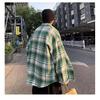 Рубашка с длинным рукавом в клетку для мужчин, весна-осень, модная рабочая одежда, молодежная стильная повседневная куртка
