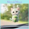 Surface Acrylic Flat Pendant With Cat Drinking Milk Tea Design For Car Interior
