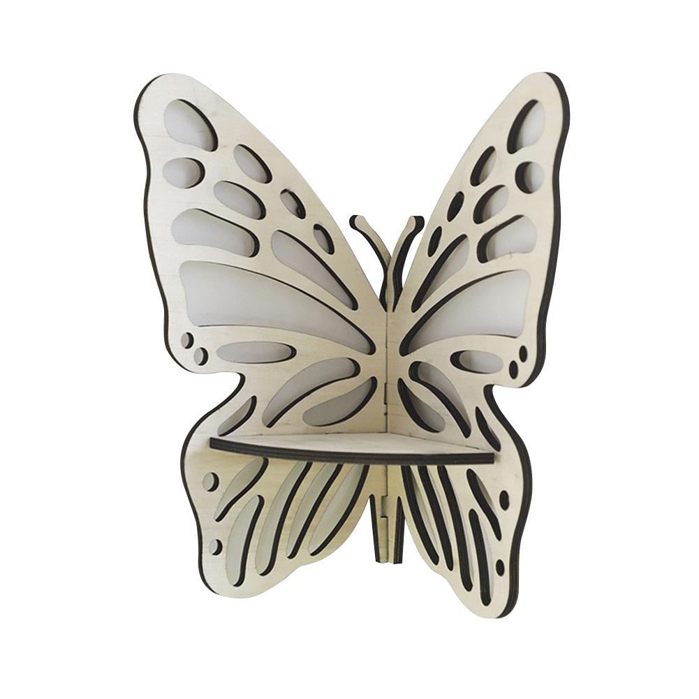 Деревянный подсвечник-бабочка, настенные полки, деревянная полка, стеллаж для хранения, украшение для дома, настенный декор для гостиной, полки для растений