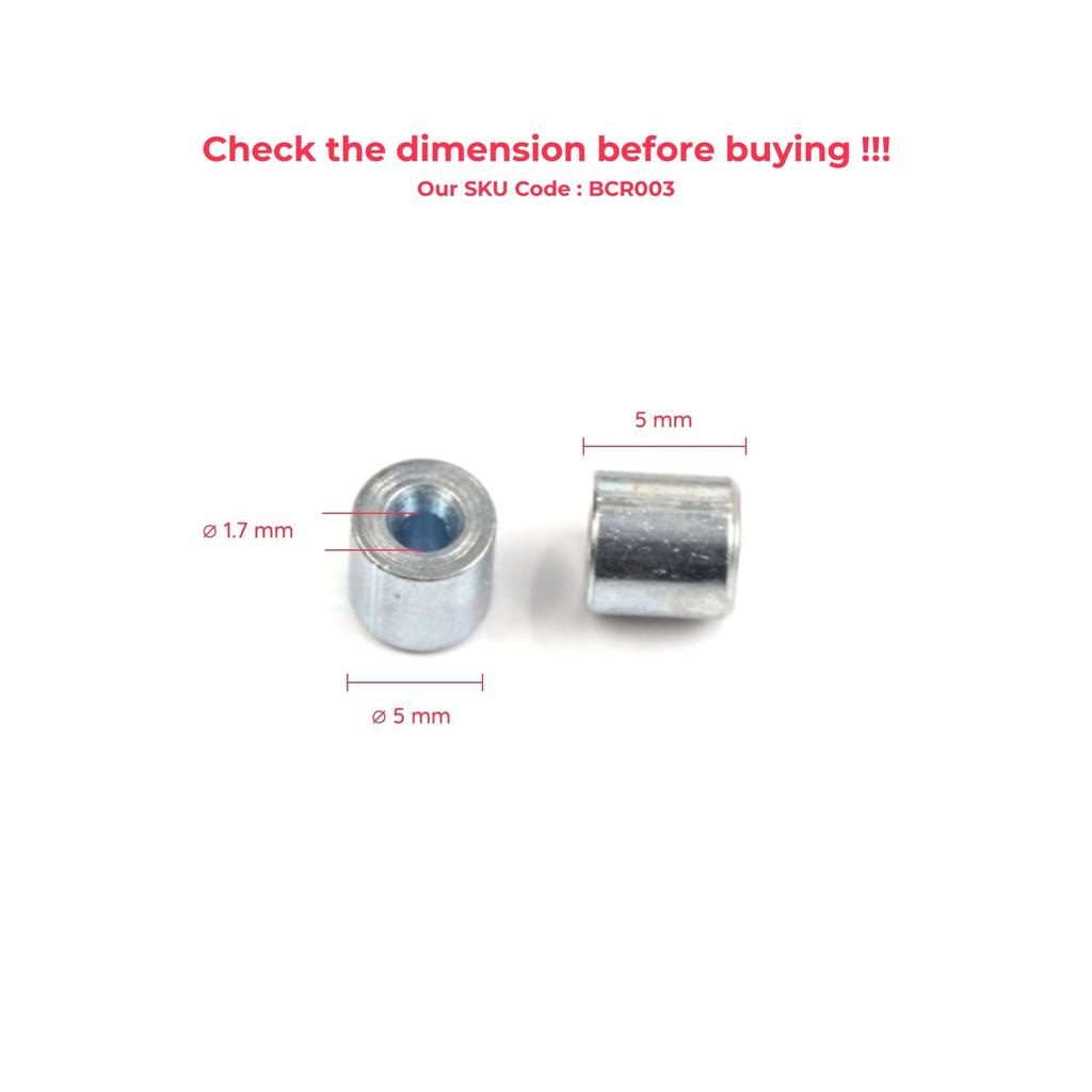 BCR003 100 шт., механизм намотки оконного регулятора, ремонт стального троса, конец троса, фитинг, стопорная втулка, обжимная заклепка 5x5/1,7 мм
