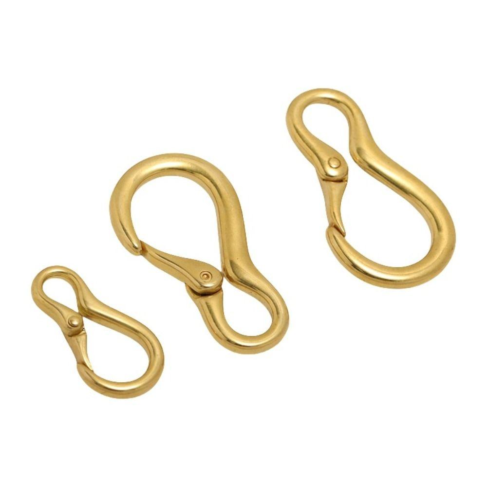 Solid Brass Carabiner Clip Rustproof Camping Keychain Heavy-Duty Spring Snap Hook Hiking