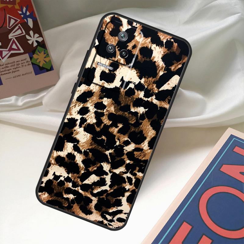 African Leopard Print Funda For POCO M6 Pro X3 X4 X5 X6 M5s F3 F5 Xiaomi 13T Pro 12T 11T 12 13 Lite 14 Ultra Case
