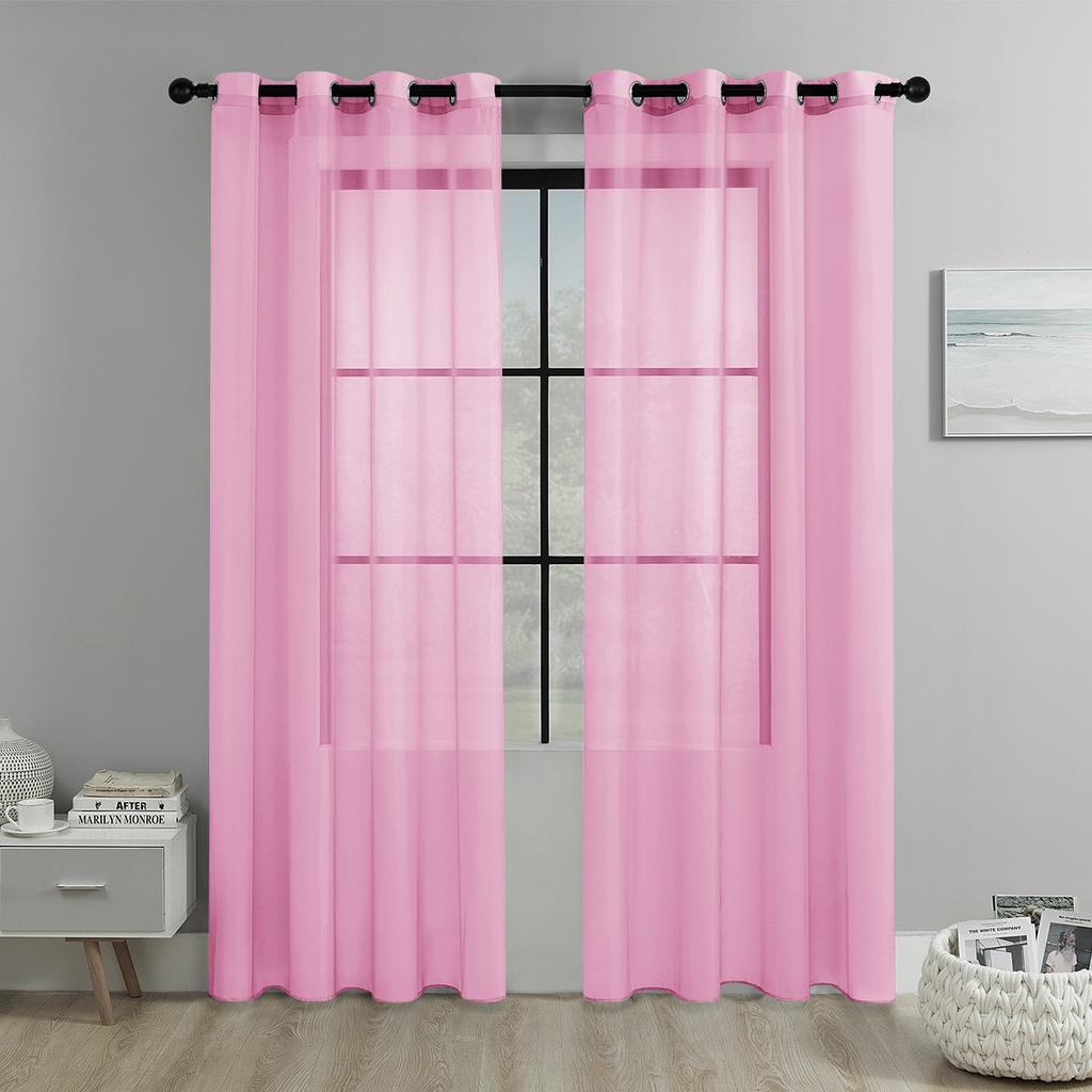 2025Однотонная перфорированная оконная сетка Полузатемняющая штора Гостиная Балкон Оконная сетка Дверная штора Украшение