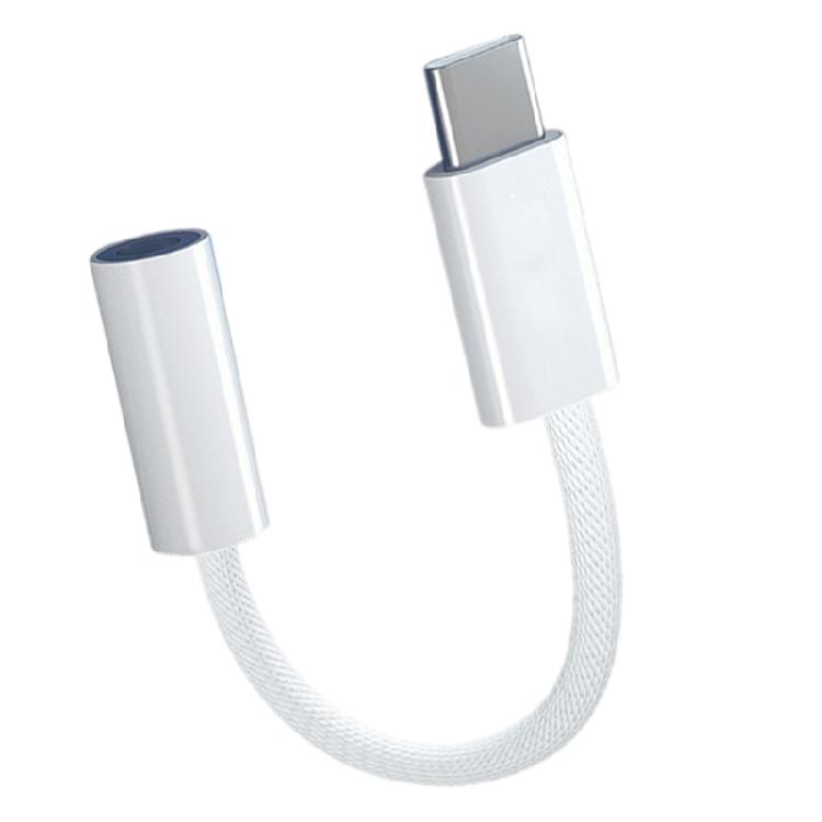 Плетеный USB-C адаптер для наушников 3,5 мм с поддержкой зарядки и качеством звука студийного уровня