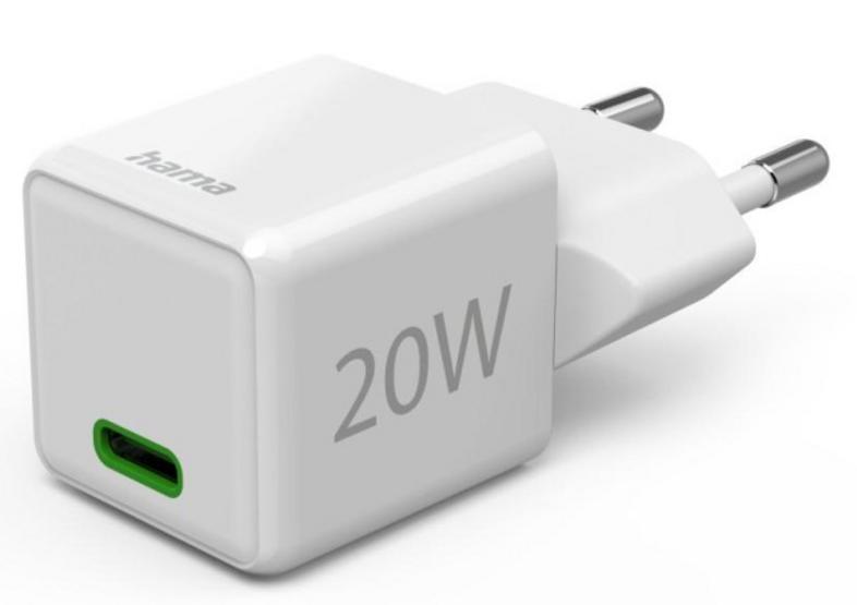 Hama Supermini Power Delivery (PD)/Qualcomm 2.0/3.0 20W Charger White