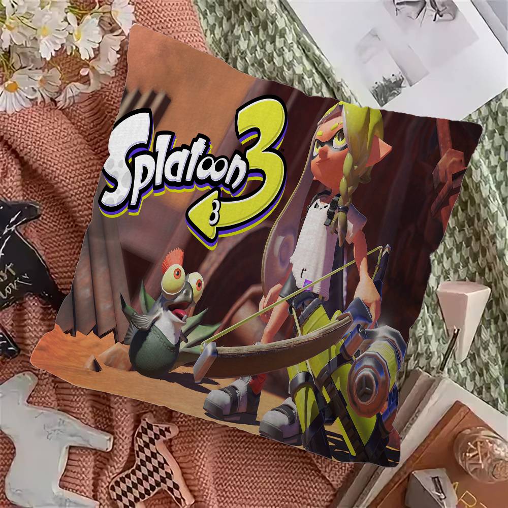 S-Splatoon Игровая Наволочка Подушка Декоративная Для Дивана Автомобиля Рождественский Подарок 40x40см 45x45см
