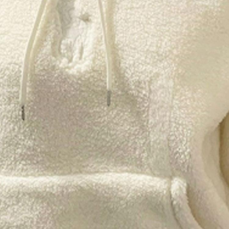 Polo Ralph Lauren однотонная флисовая куртка с капюшоном и длинными рукавами женские куртки цвета слоновой кости 211866343-002