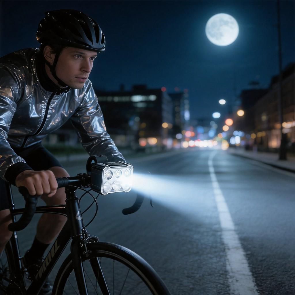 Bicycle Front And Rear Led Lights Set Rechargeable For Night Riding And City Commuting