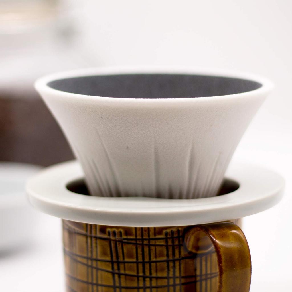 Фильтр-капельница COFIL Fuji Ceramic с подставкой и блюдцем, белая 1390400506
