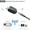 2 в 1 Bluetooth 5.0 аудио приемник автомобильный комплект 3,5 мм разъем AUX передатчик авто музыка USB Dongle беспроводной для автомобильного усилителя динамиков