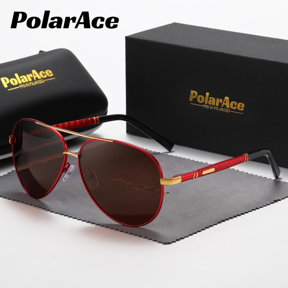 PolarAce Unisex Metal Polarized Outdoor Driving Glasses Spring Leg Sunglasses, UV400