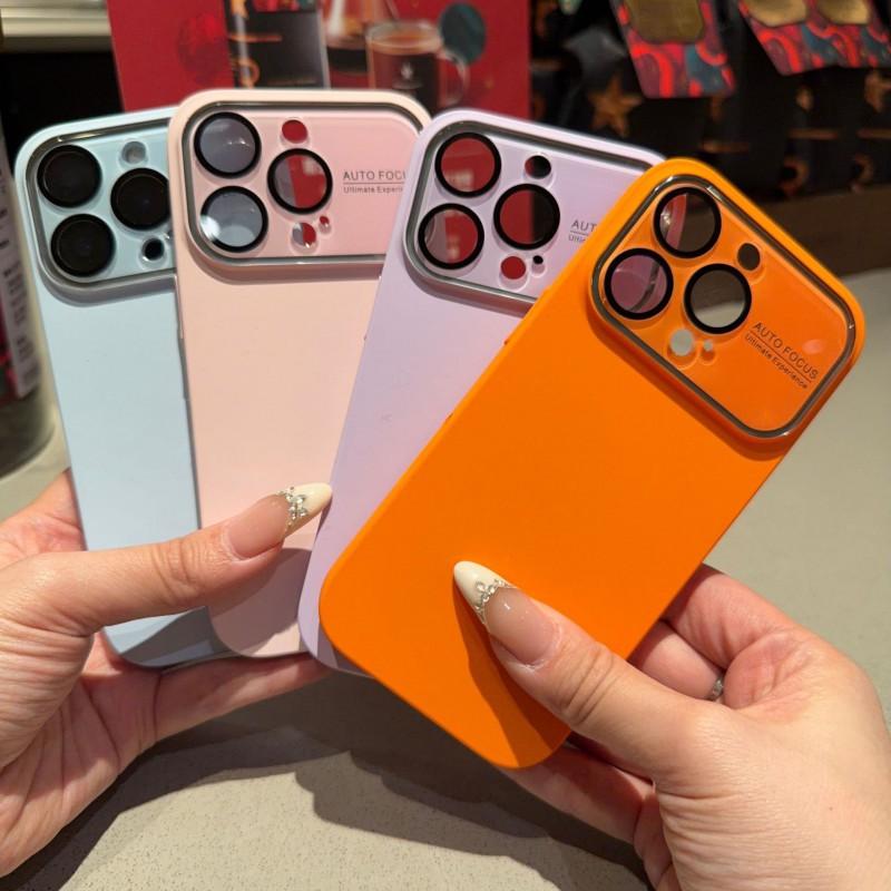 Liquid Skin Like Large Window Suitable IPhone 17 PROMAX Solid Color Phone Case Apple 16 Lens Film Anti Drop 15