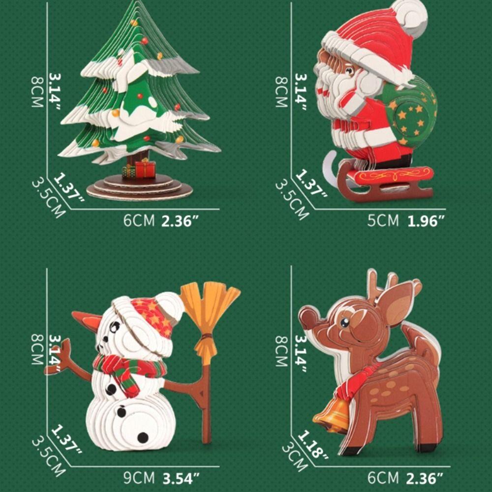 Трехмерная рождественская 3D бумажная головоломка, модель снеговика, животное, игрушка, 3D картонная модель для малышей