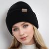 Autumn and Winter Hats Women's Simple and Fashionable Pullover Hats, Fleece Thickened Warm Cold Hats, Headcaps, Knitted Wool Hats