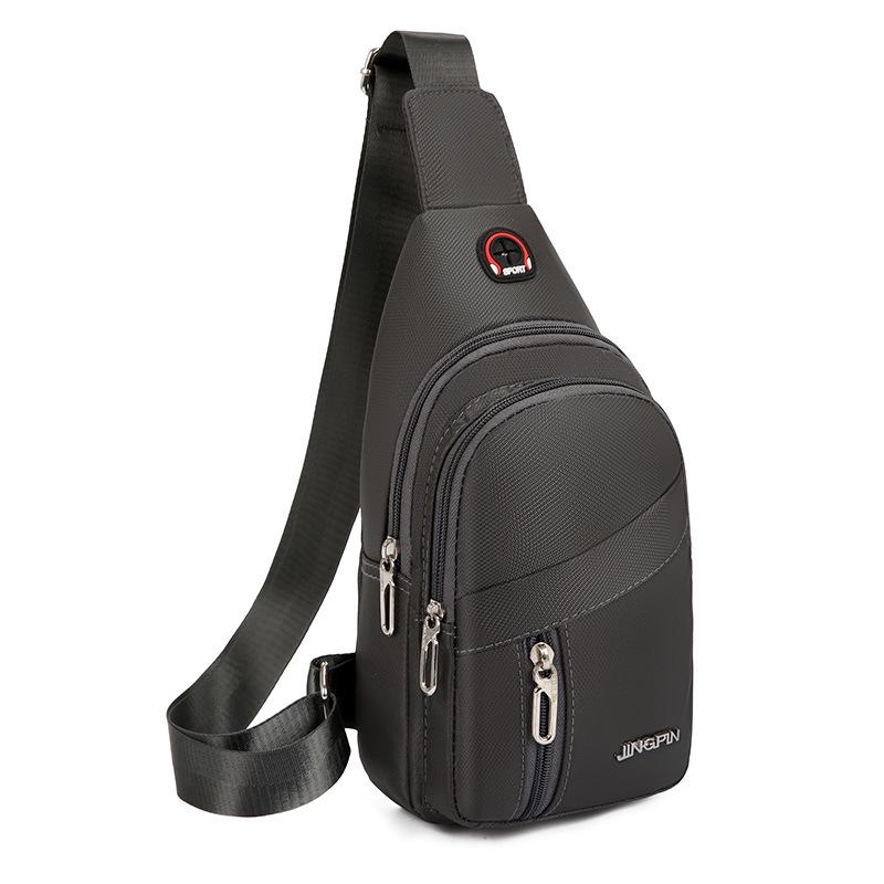 2023 Waterproof Men's Korean Oxford Canvas Shoulder & Chest Bag - Trendy Small Backpack