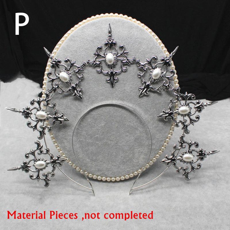16Styles Lolita Virgin Mary Baroque Tiara DIY Material Package Gorgeous Gothic Vintage Church Halo Crown Headband