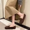 CRLAYDK Winter Women's Soft Faux Fur Lining Moccasins Suede House Warm Indoor Outdoor Loafers Slip On Ladies Work Flat Shoes