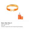 HERMES Clic H Bangles Unisex Orange Gold H700001F8APM