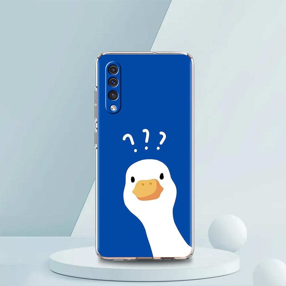 Милый гусь утка Игра Роскошный прозрачный чехол для телефона для Samsung Galaxy A12 A02 A03S A50 A70 A40 A10 A20 A30 Чехол Силиконовый корпус