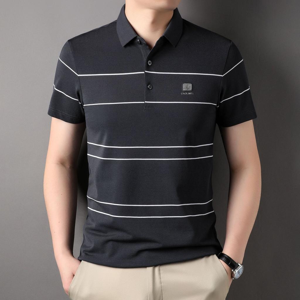Мужская рубашка поло с короткими рукавами, новая футболка, летняя мужская одежда, повседневная спортивная рубашка с лацканами, хлопковая рубашка с короткими рукавами