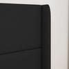 Headboard Ear Black 80 x 16 x 4 cm Fabric