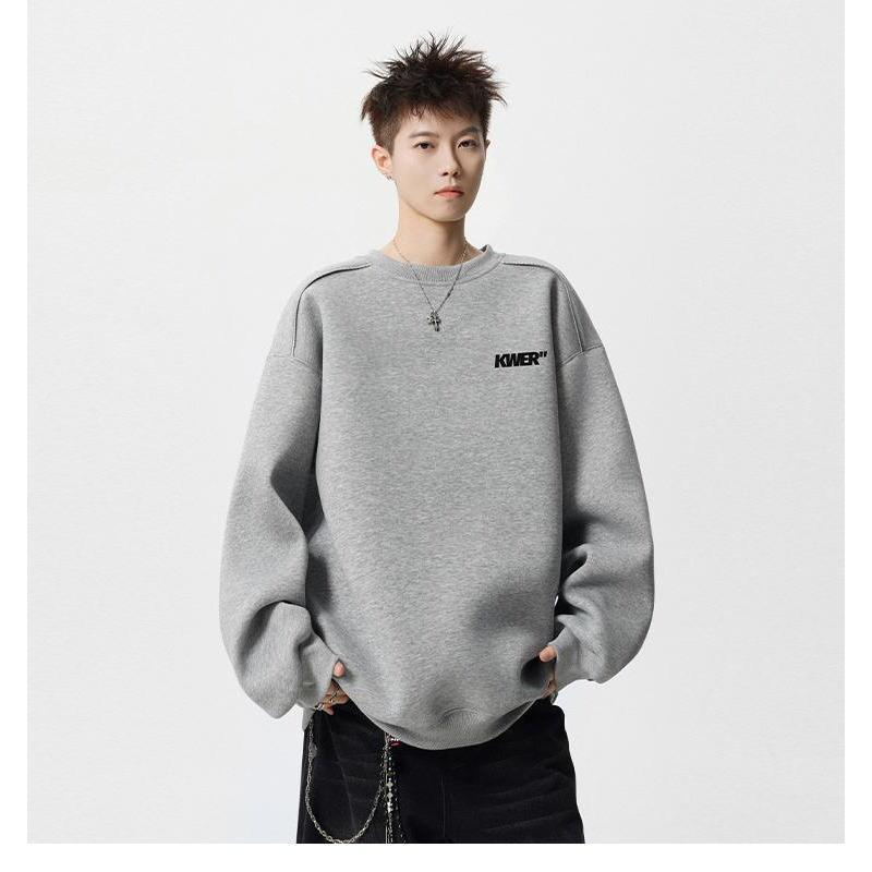 Свитер с круглым вырезом с надписью, мужской и женский, новые свободные пальто на осень и зиму