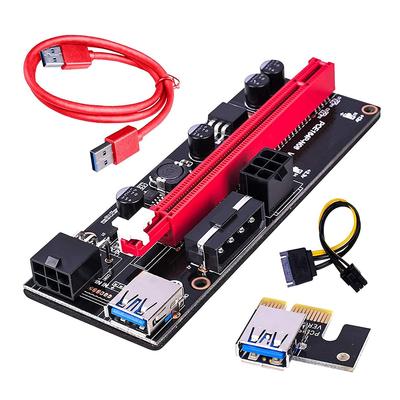 YFFSFDC Riser Card Pcie Riser VER 009S Графический адаптер расширения Express Expansion Riser Card Адаптер графической платы для майнинга Bitcoin 6PIN 24 дюйма USB