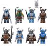 Kt1041 Bounty Hunter 8 Minifigures Small Particles Mosaic Building Block Toys Xp310-317 Bags