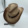 Three-dimensional Embroidery Handmade Straw Hat Western Cowboy Hat Men Cap Outdoor Women Hat Light Luxury