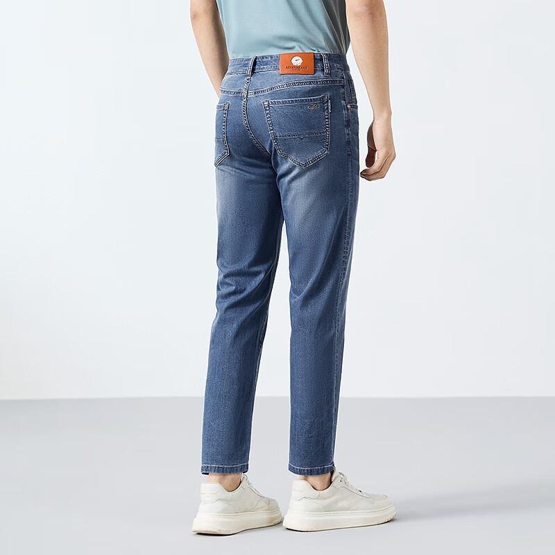 Джинсы мужские укороченные из стираного денима, смесь лиоцелла, Seven Brand