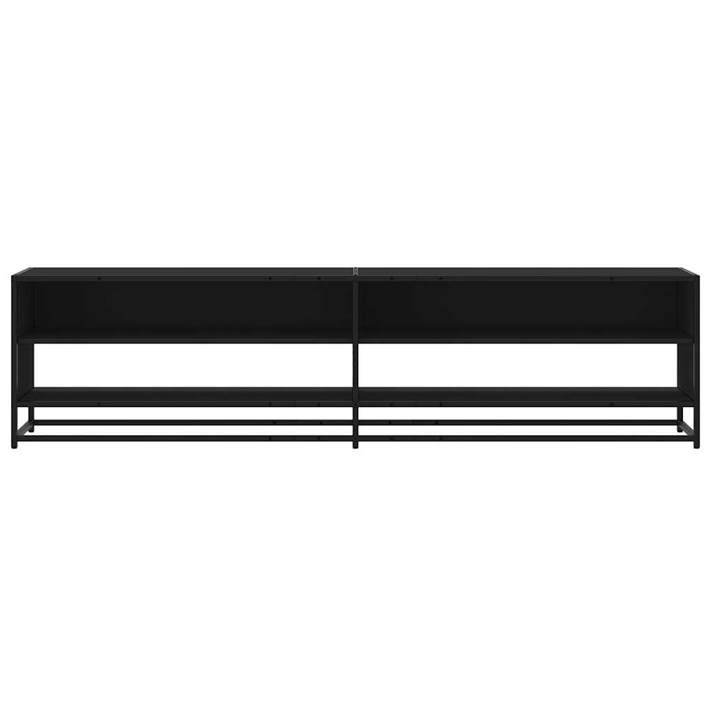Vidaxl Szafka Pod Tv, Czarna, 180,5X40X46 Cm, Materiał Drewnopochodny
